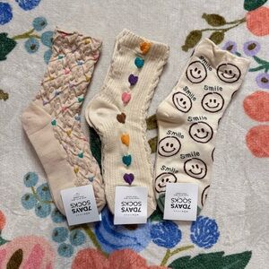 7DAYS SOCKS Women's Heart and Smile Patterned Socks Set